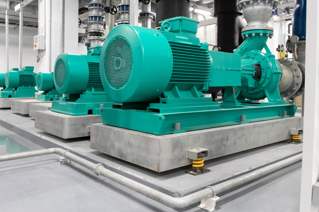 Property Maintenance - Commercial Property office tower in St. Kilda Road, Plantroom with HVAC, Chilled water pumps with variable Speed Drives