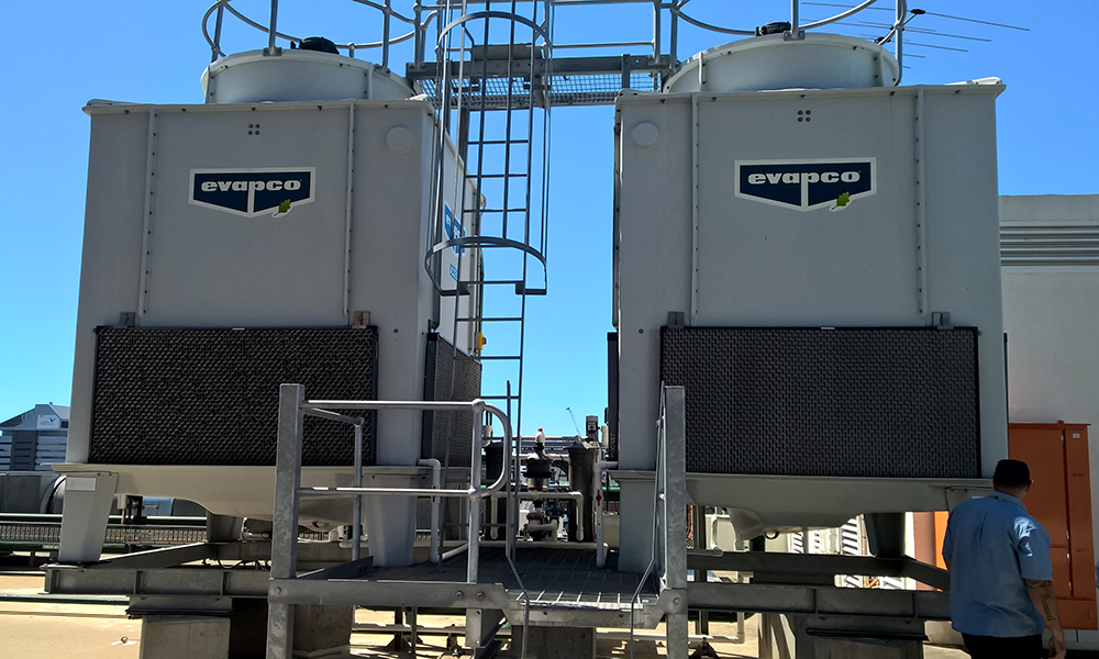 Compliance  -  HVAC Mechanical Services Audit  -  HVAC System Cooling towers serving a commercial building in Melbourne victoria