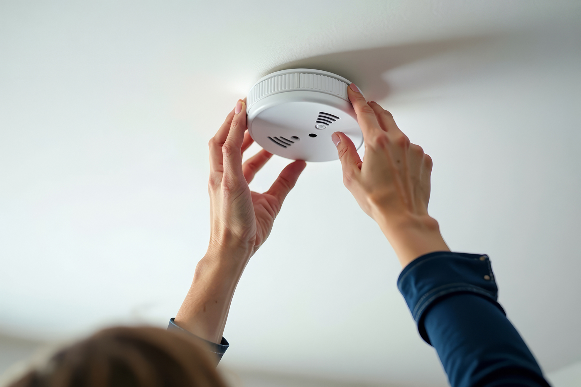 Installation of a Smoke Alarm powered by 240 volts and a backup 9 volt battery in a domestic or residential home in Melbourne Victoria