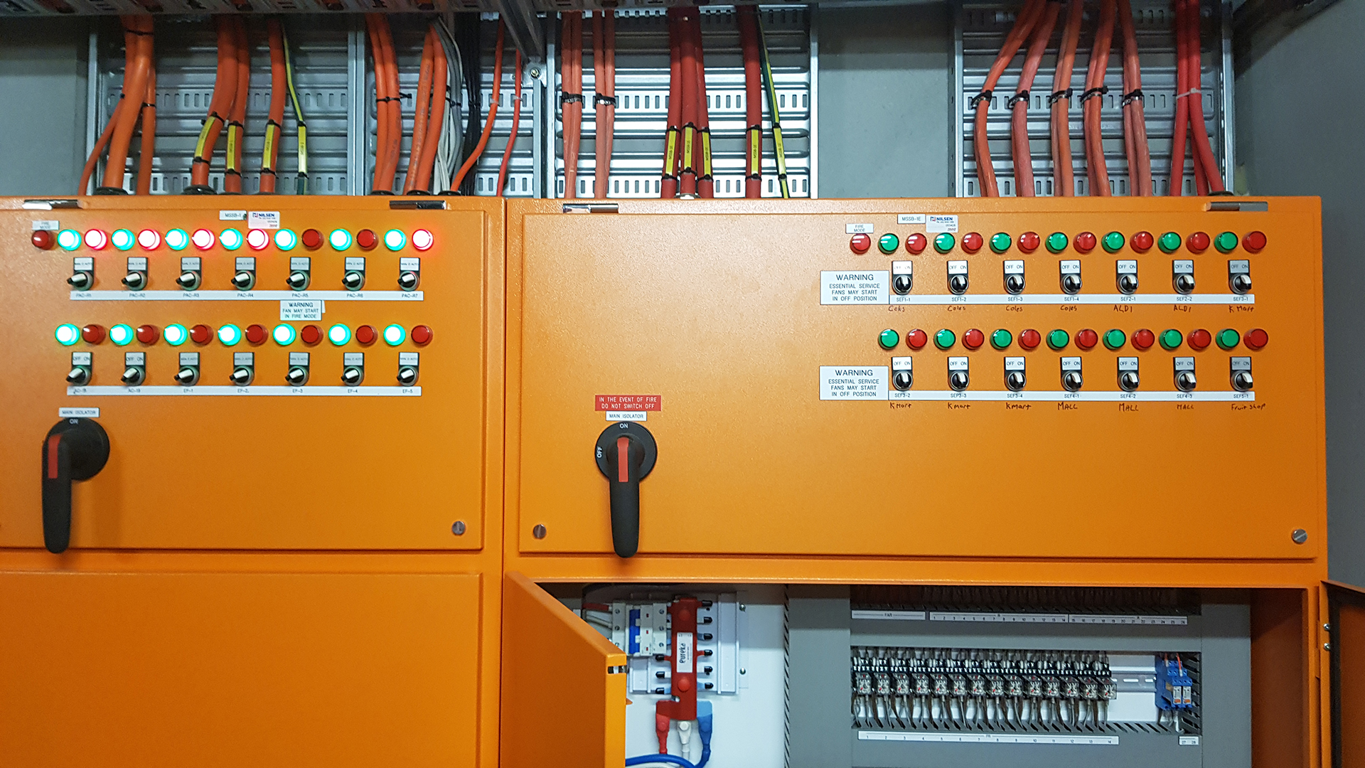 Electrical Services - HVAC Mechanical Services Switchboard upgraded to modern switcboard. Cables labeled. commissioned ok. Sydney NSW