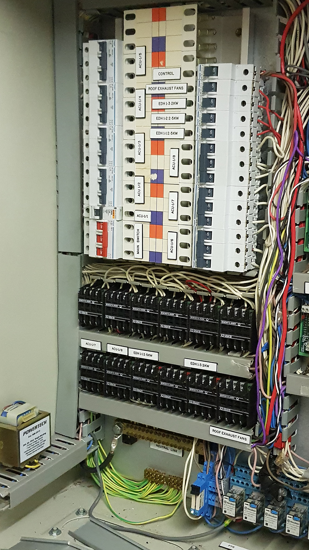 Electrical Services  -  HVAC Mechanical Services Switchboard in need of repairs and upgrade. Old Contactors and spare room is very limited