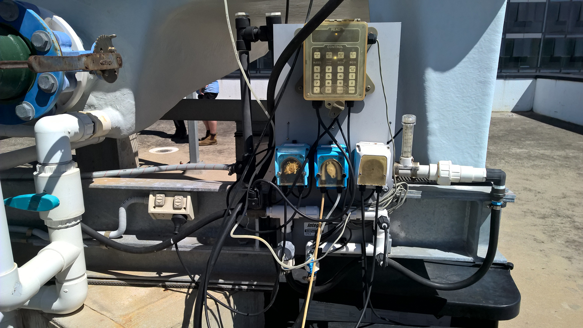 Structured HVAC Maintenance - Condenserwater system chemcial dosing for cooling tower and the condenserwater it serves, Sydney job