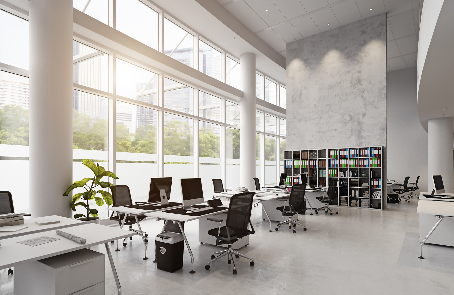 Fixed Asset Control - Melbourne Commercial Tenancy interior with typical office items from desks to photocopiers in Melbourne CBD