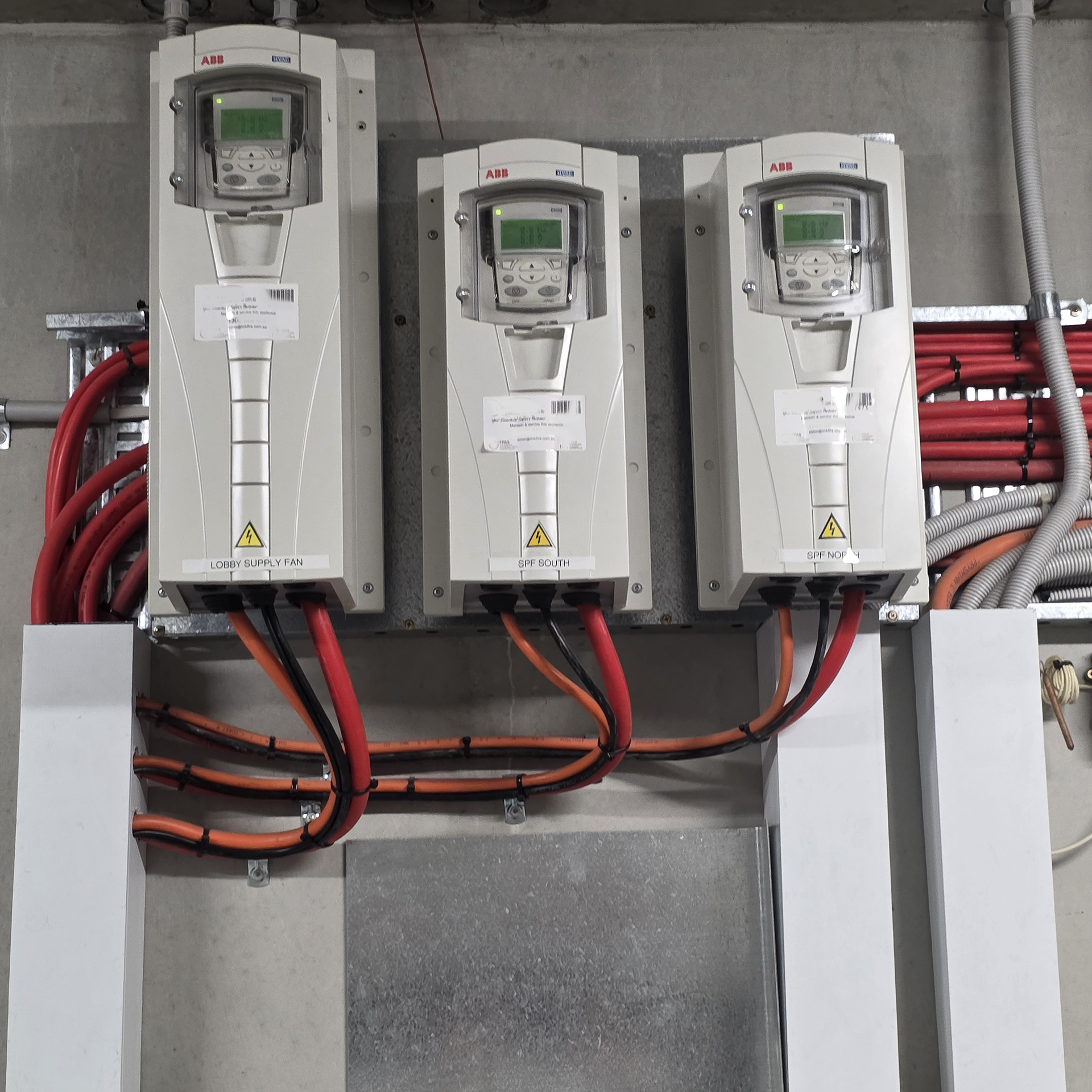 technical due diligence  -  Integration of legacy systems, including variable speed drives (VSD) via low-level interface or high-level interface via BACnet or Lon. Melbourne plant room building with Variable Speeddrives moutned in the car park basement for car park exhaust fan and supply fan control