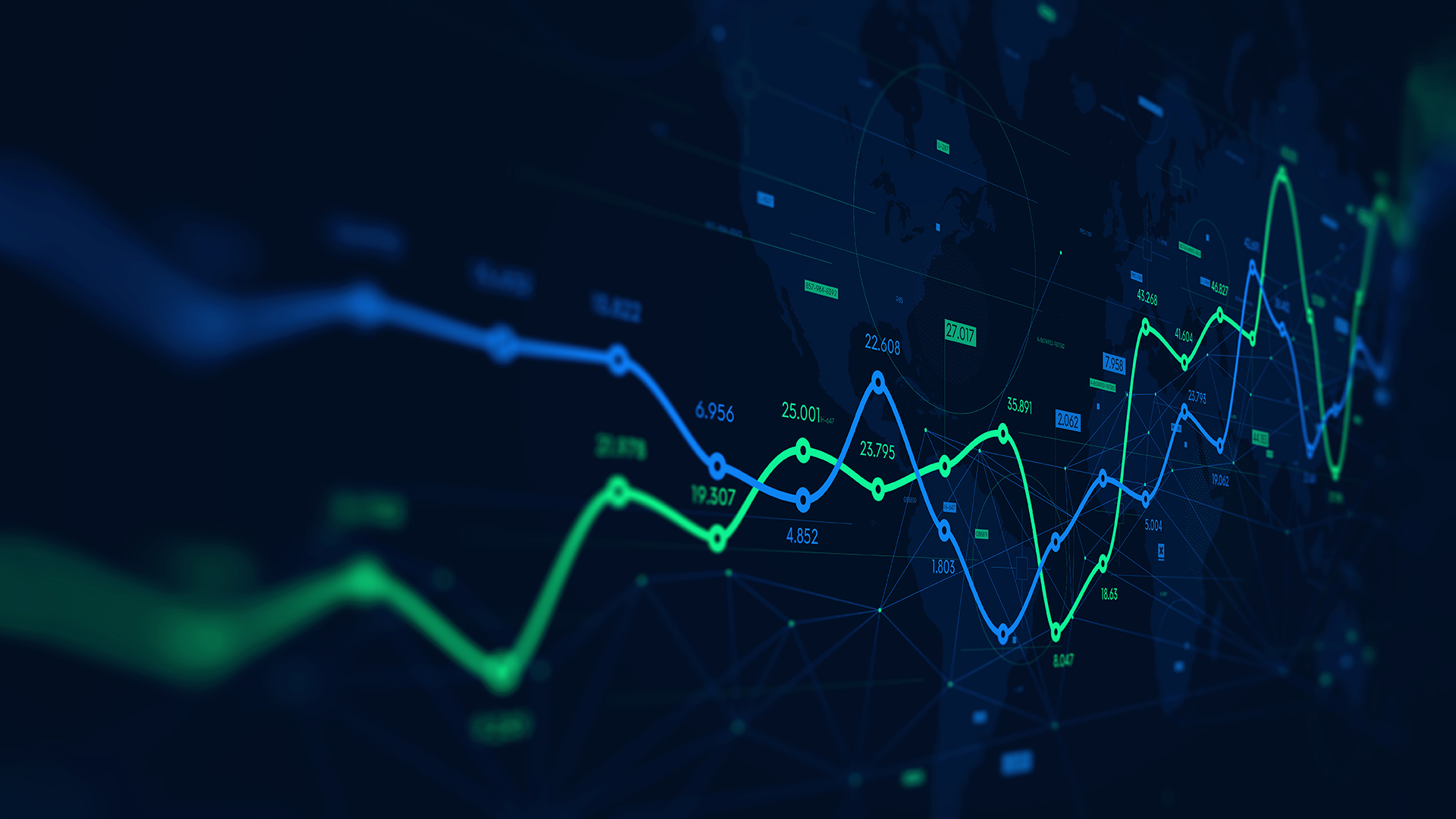 Commercial Property Asset Registers – An abstract digital image featuring a dark blue background with two illuminated data lines moving across a sophisticated graph interface. The intersecting trend lines represent the collection, analysis, and management of critical building asset data throughout a commercial property's lifecycle. Subtle grid patterns, data points, and analytics-inspired visual elements symbolise asset intelligence, maintenance planning, capital forecasting, compliance tracking, and operational performance monitoring. The image conveys a modern, technology-driven approach to commercial property asset registers, helping property owners, facility managers, asset managers, and building operators make informed decisions regarding HVAC systems, electrical infrastructure, fire protection equipment, hydraulic services, security systems, and building automation controls. The overall design reflects data-driven building management, digital transformation, and long-term asset lifecycle planning for commercial buildings across Melbourne, Sydney, Canberra, Brisbane, Adelaide, and Perth.